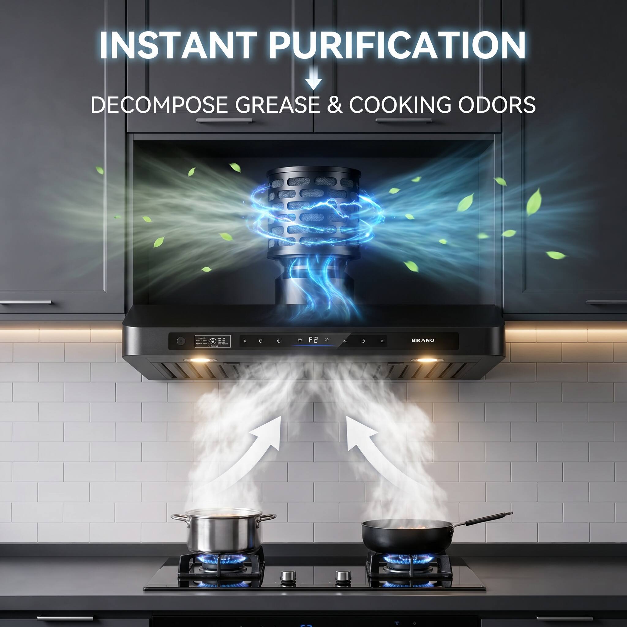 INSTANT PURIFICATION  
DECOMPOSE GREASE & COOKING ODORS