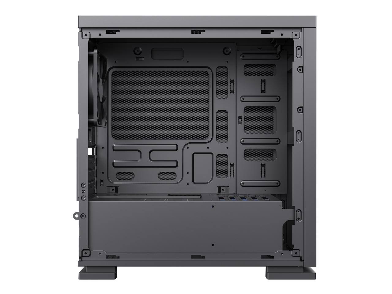 Alt View 7. GAMEMAX - Gamemax M60 Black Steel Micro ATX Tower USB3.0 Computer Case w/ Dual Mesh Side Panels - Black.