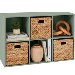 Best Choice Products - 6-Cube Bookshelf, 11in Display Storage System, Organizer w/ Removable Back Panels - Sage