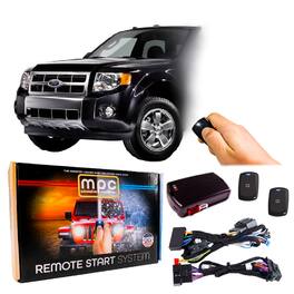 MPC - 1-Button Remote Start Kit For 2008-2012 Ford Escape - Key-to-Start - T-Harness - Black