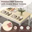 Premium MDF Tabletop with Acacia Wood Veneers: Provide a natural and beautiful wood grain pattern. Waterproof, scratch-resistant, and easy cleaning.