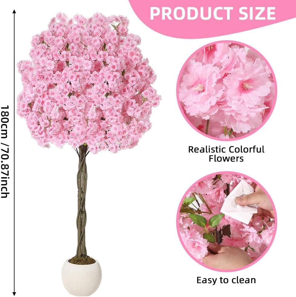 PRODUCT SIZE  
180cm / 70.87 inch  

Realistic Colorful Flowers  
Easy to clean