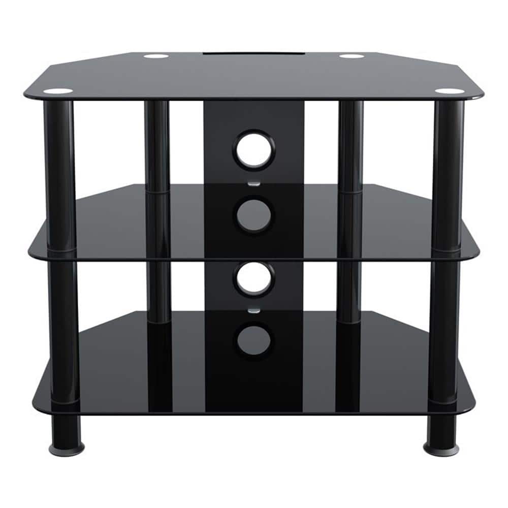 AVF - Steel TV Stand with Cable Management for up to 32" TVs - Black