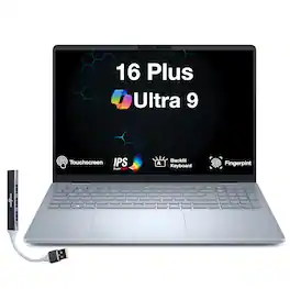 Dell - Refurbished Excellent - Upgraded - 16 Plus Laptop 16.0 WUXGA Display (Ultra 9-288V, 32GB, 1TB SSD, Intel Arc 140V, Backlit KB, Win 11 Pro) w/USB Hub - Blue