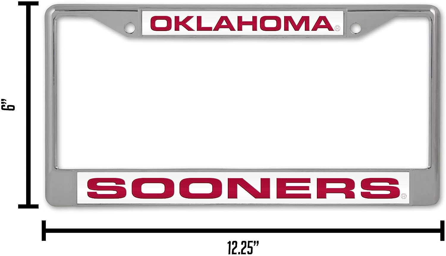 OKLAHOMA  
SOONERS  

6"  
12.25"