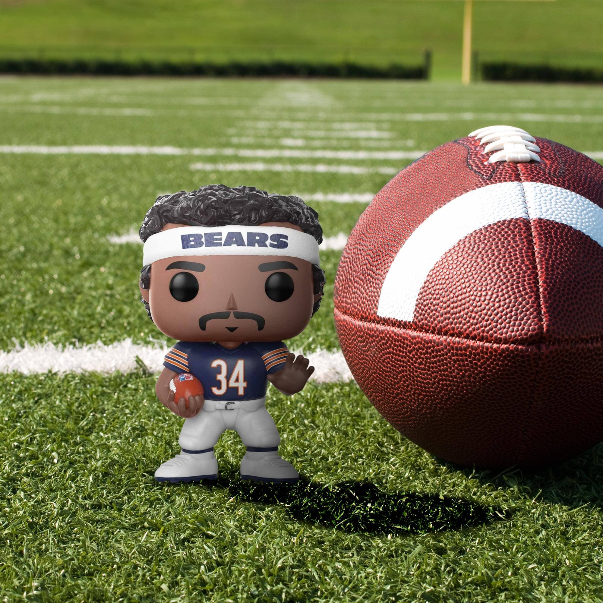 Alt View 2. Funko - Chicago Bears NFL POP Vinyl Figure: Walter Payton (Home) - Brown.