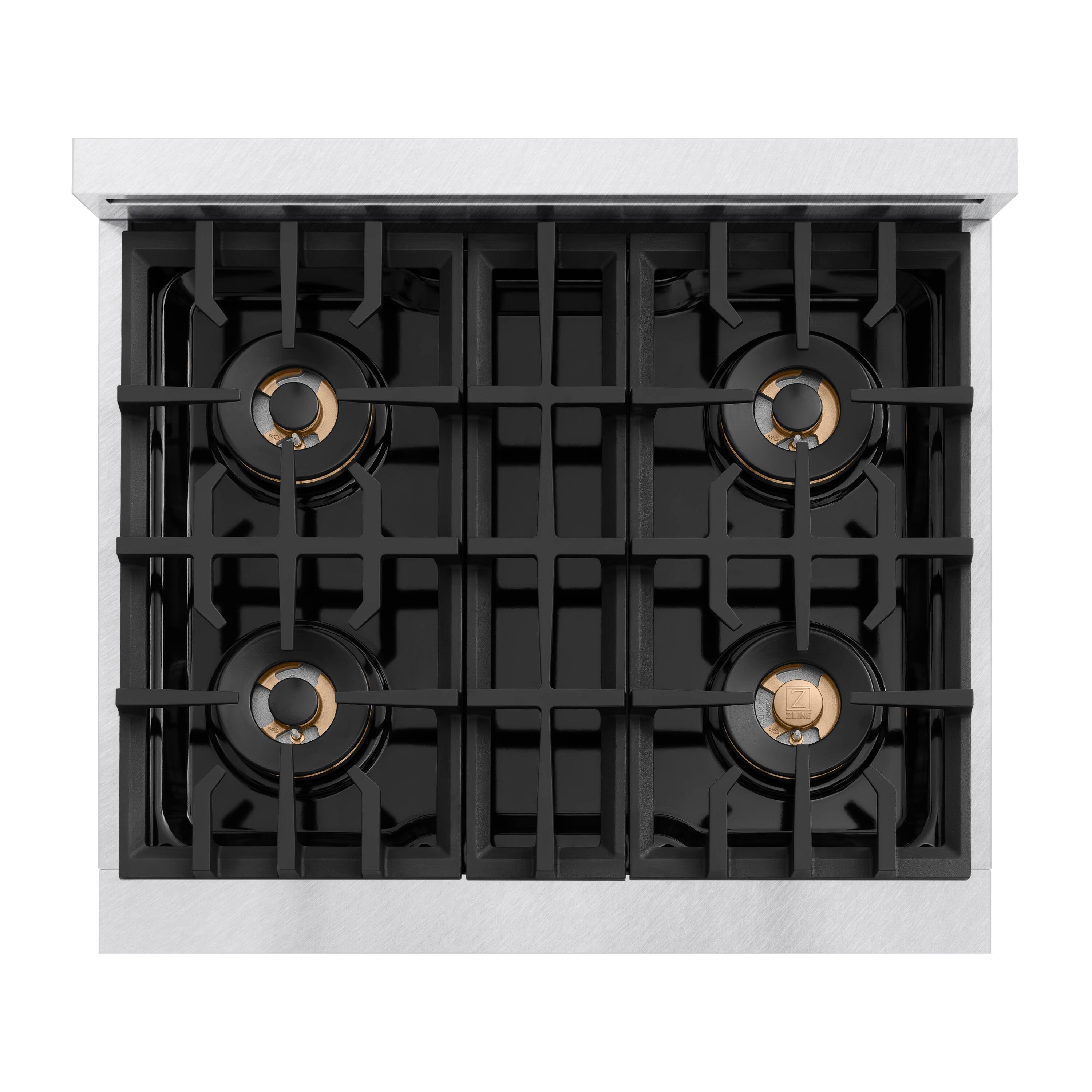 Alt View 14. ZLINE - 30 in. 4.2 cu. ft. Classic Freestanding Gas Range with 4 DuoPro Burners and Convection Oven in Satin Stainless Steel - Satin Stainless Steel.