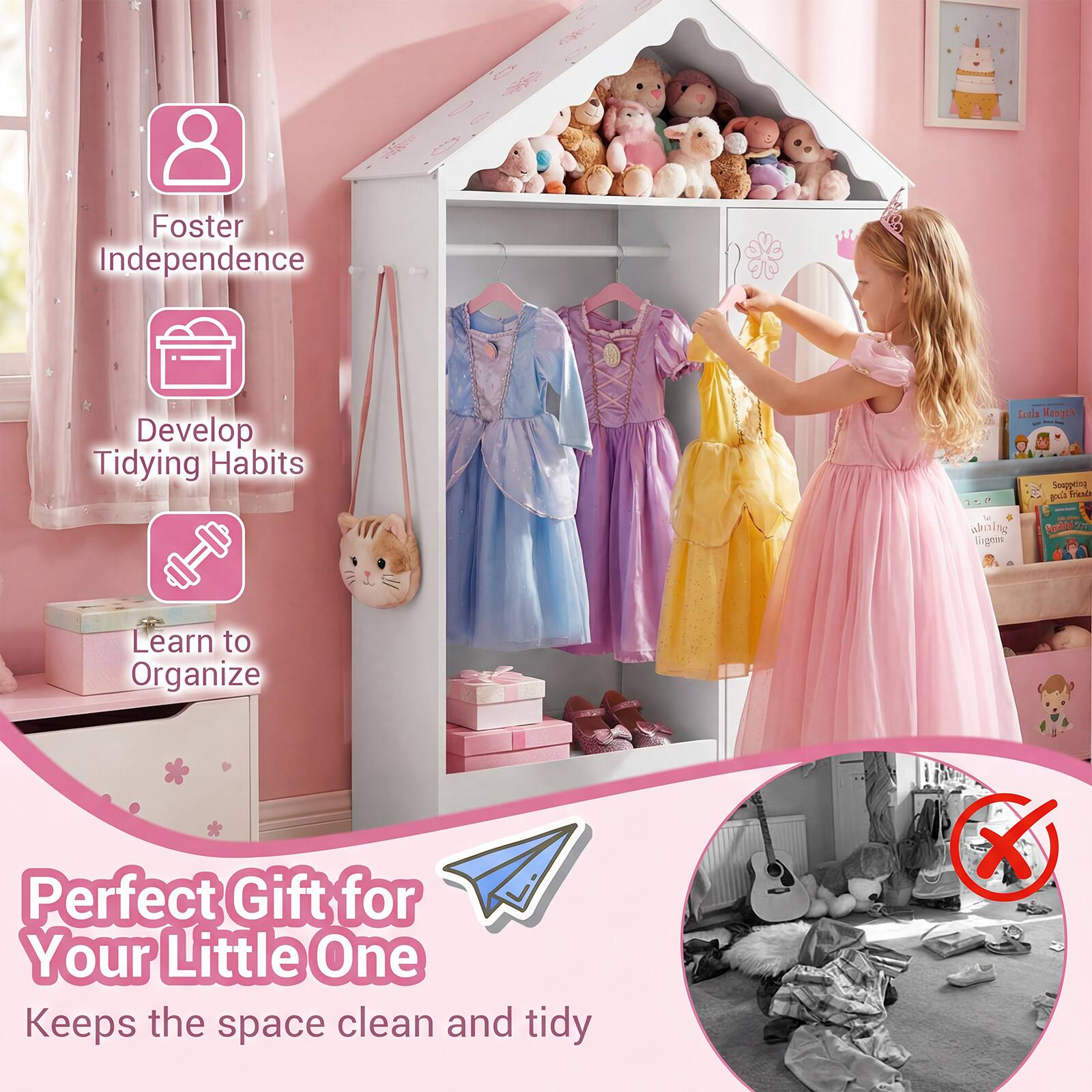 Foster Independence  
Develop Tidying Habits  
Learn to Organize  

Perfect Gift for Your Little One  
Keeps the space clean and tidy