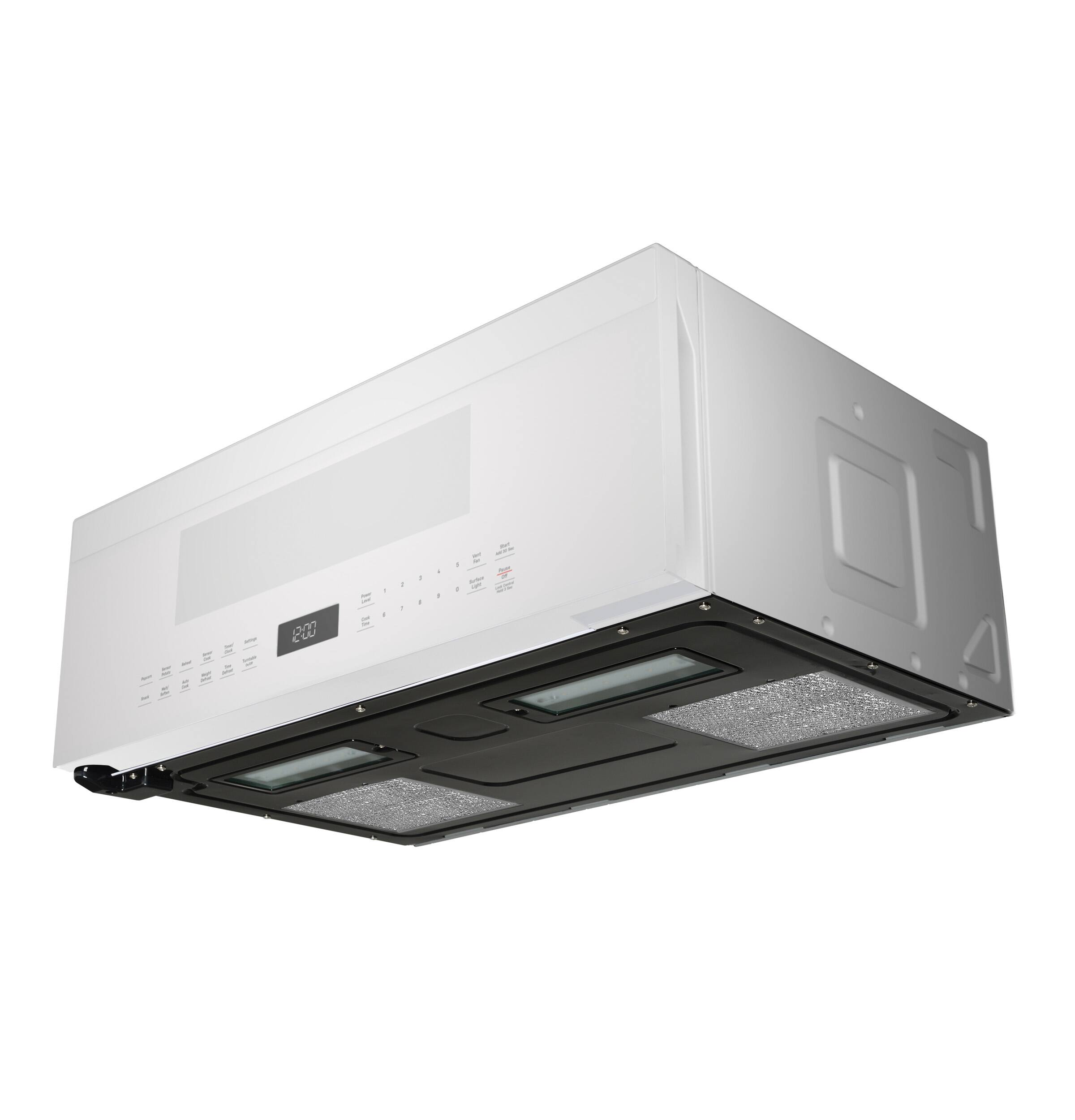 Alt View 4. GE Profile - 1.2 Cu. Ft. Over-The-Range Microwave with Sensor Cooking and Low Profile Design - White.