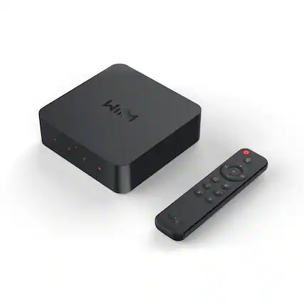 Front. WiiM - Pro Plus Wireless Audio Streamer - Black.