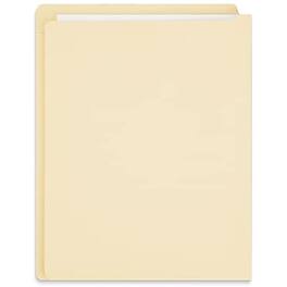 Staples - End Tab File Folder, Straight Cut, Letter Size, Reinforced Tab, 100/Box (ST62568) - Manila