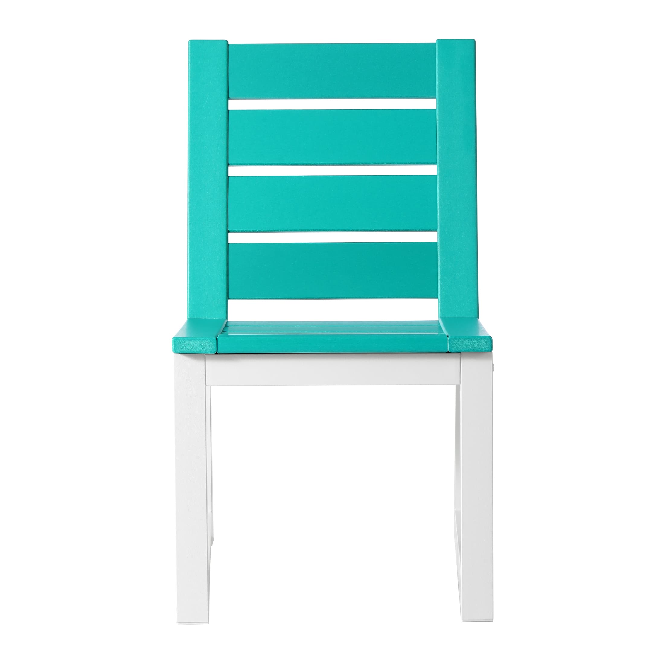 WestinTrends - Cape May HDPE Outdoor Patio Dining Side Chair - Turquoise