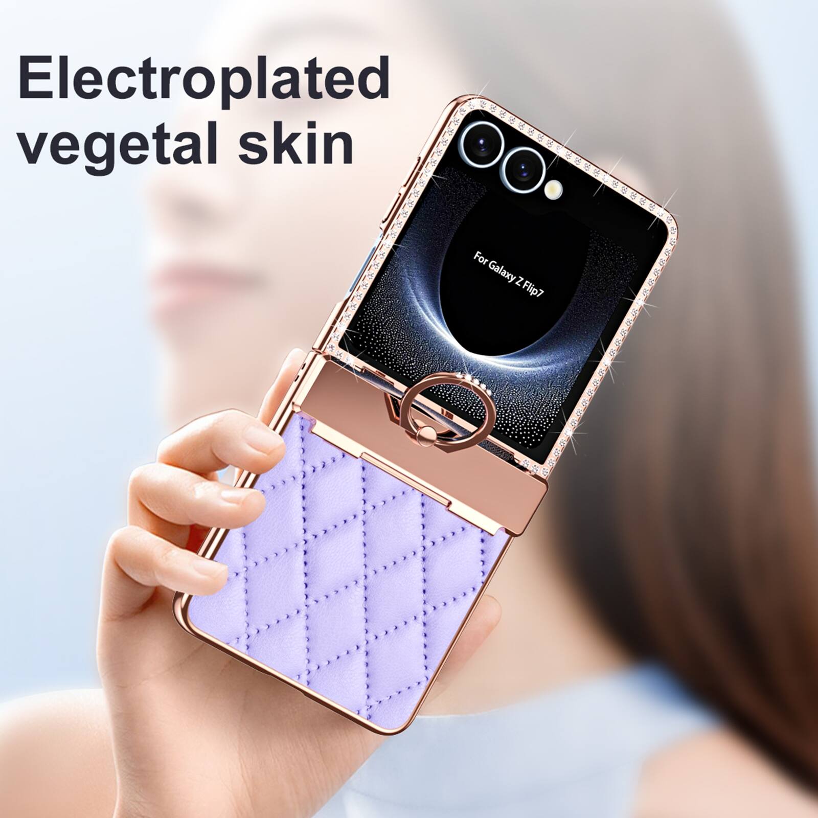 Electroplated vegetal skin  
For Galaxy Z Flip7