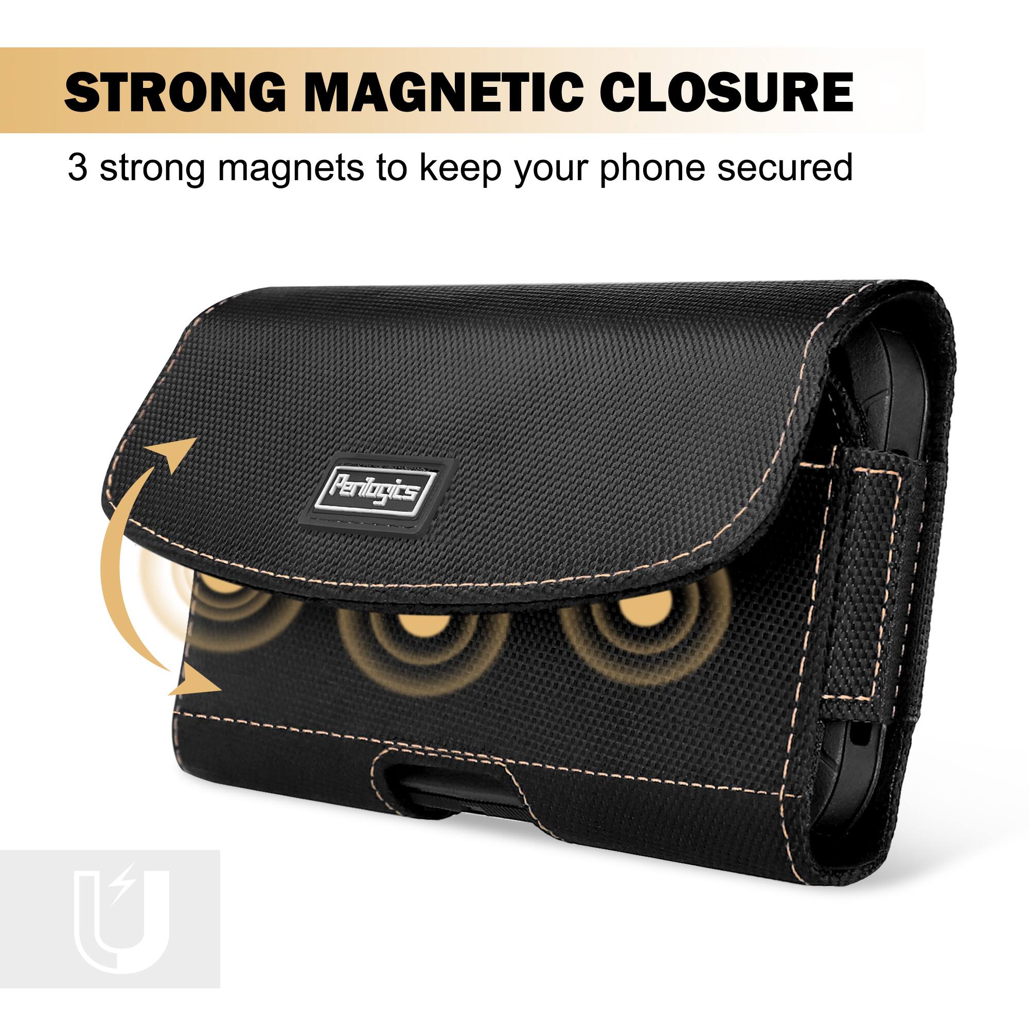 STRONG MAGNETIC CLOSURE  
3 strong magnets to keep your phone secured