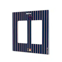 Keyscaper - Houston Astros 1975-1981 Cooperstown Pinstripe Double Rocker Light Switch Plate - Multicolor