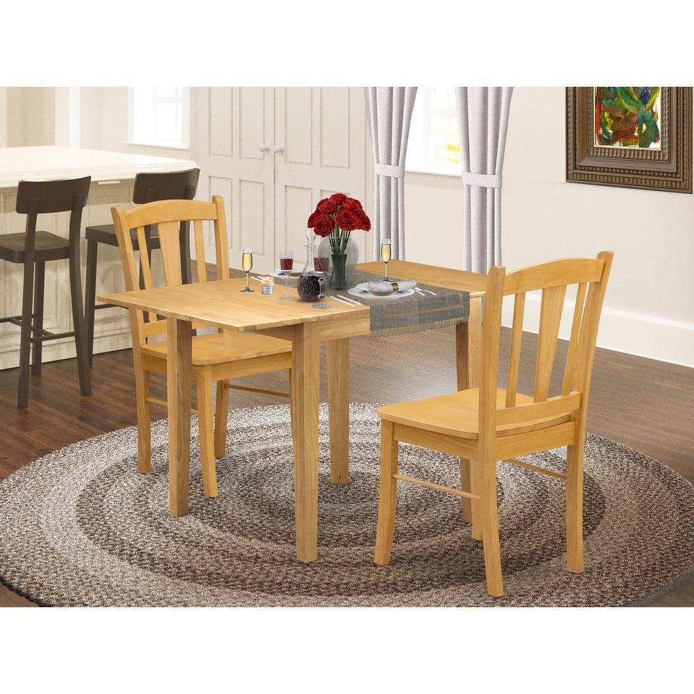 Left. East West Furniture - Dining Room Set Oak - Brown.