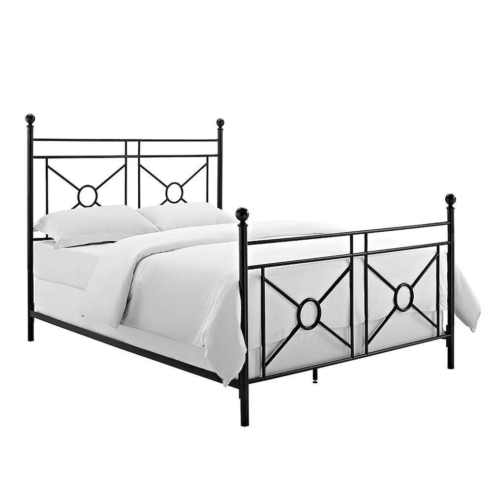 Angle. Crosley Furniture - Montgomery Queen Bed - Headboard - Black.
