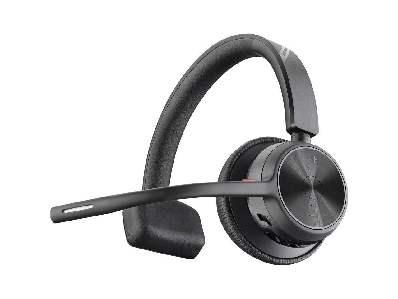Alt View 6. HP - Poly Voyager 4310 USB-C Headset - Mono, Wired/Wireless, Bluetooth, 164 ft, 4.92 ft Cable - Black.
