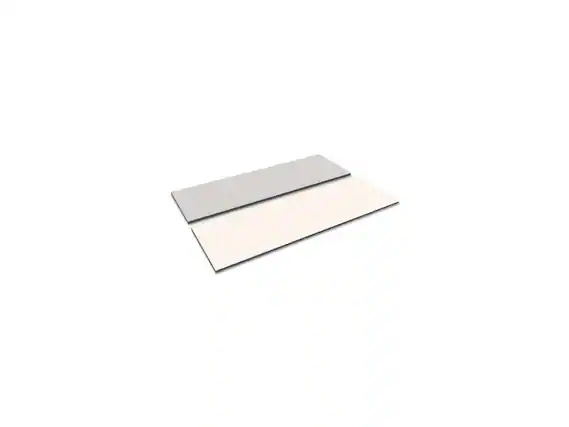 Front. Alera - Reversible Laminate Table Top, Rectangular, 71 1/2w X 29 1/2d, White/gray.