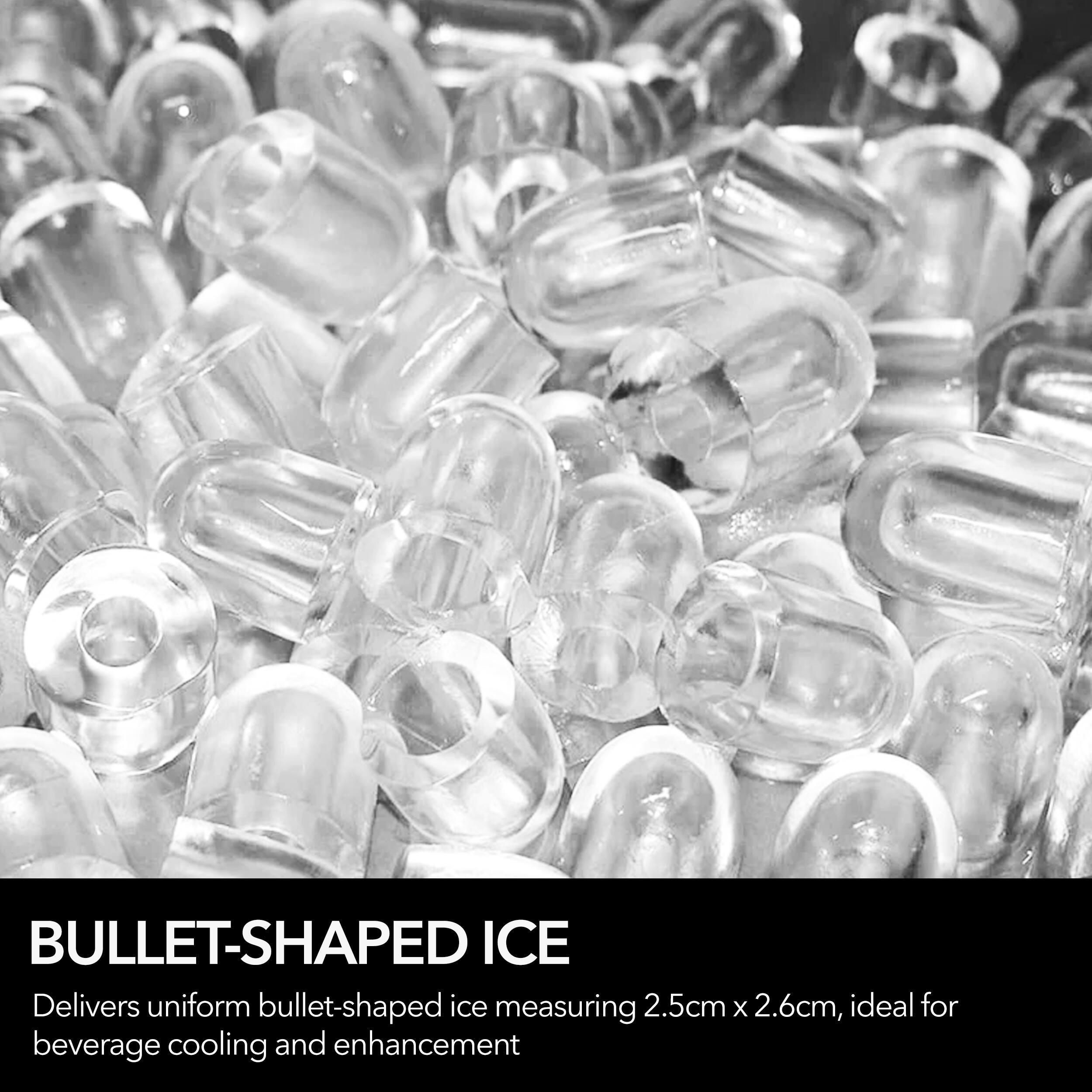 Alt View 13. Whynter - 15" 44-Lb. Freestanding Icemaker - Stainless steel.