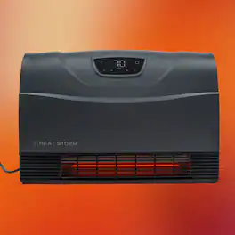 Heat Storm - 1500 Watt Smart Infrared Wall Heater with Wi-Fi b - Gray
