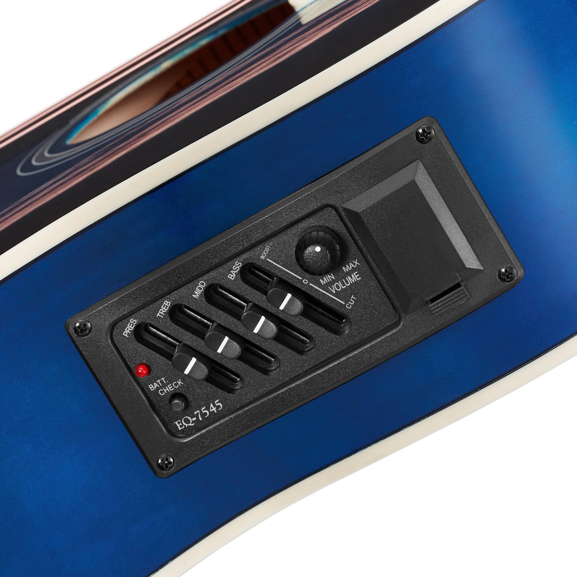 PRES TREB MID BASS OOE MAX MIN VOLUME CUT BATT CHECK EQ-7545