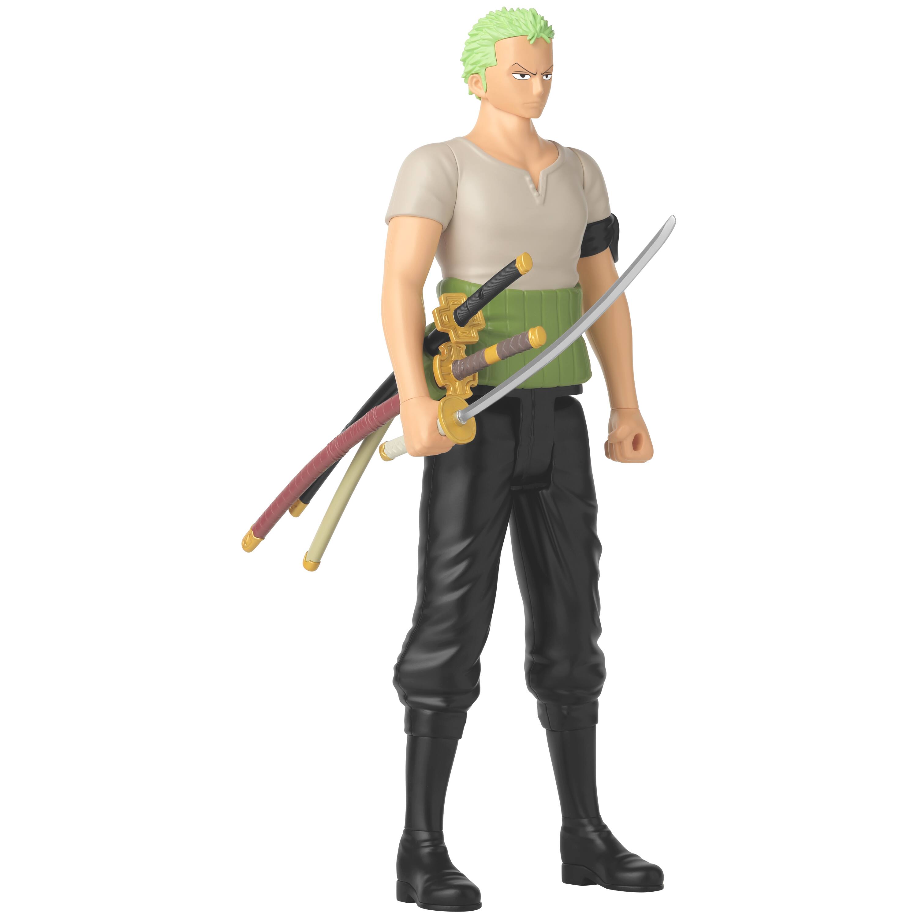 Left. Bandai - AnimeHeroes ONE PIECE Mega Roronoa Zoro action figure   - COLLECTIBLES - Multicolor.