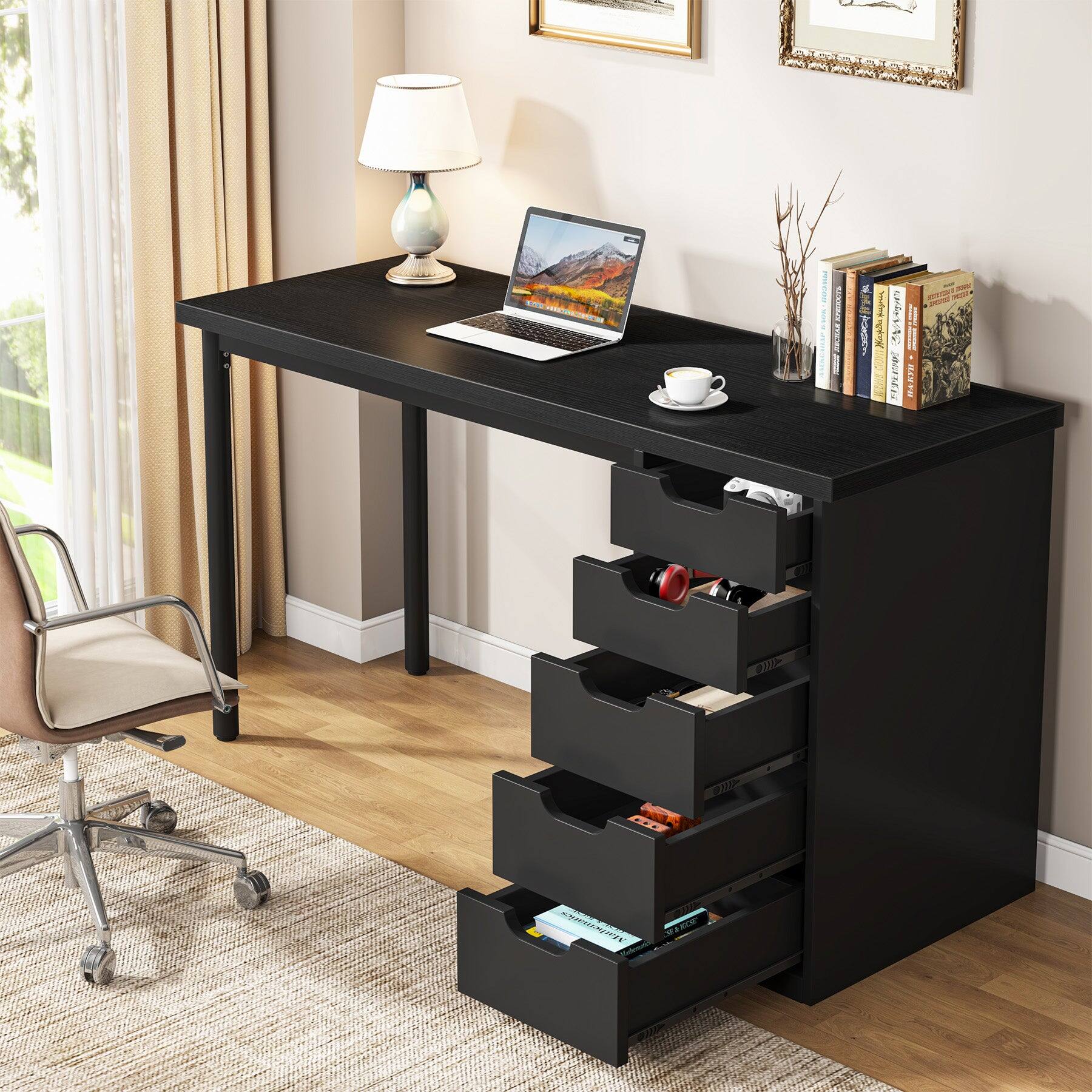 Tribesigns Office Computer Desk with Engineered Wood Construction, for ...