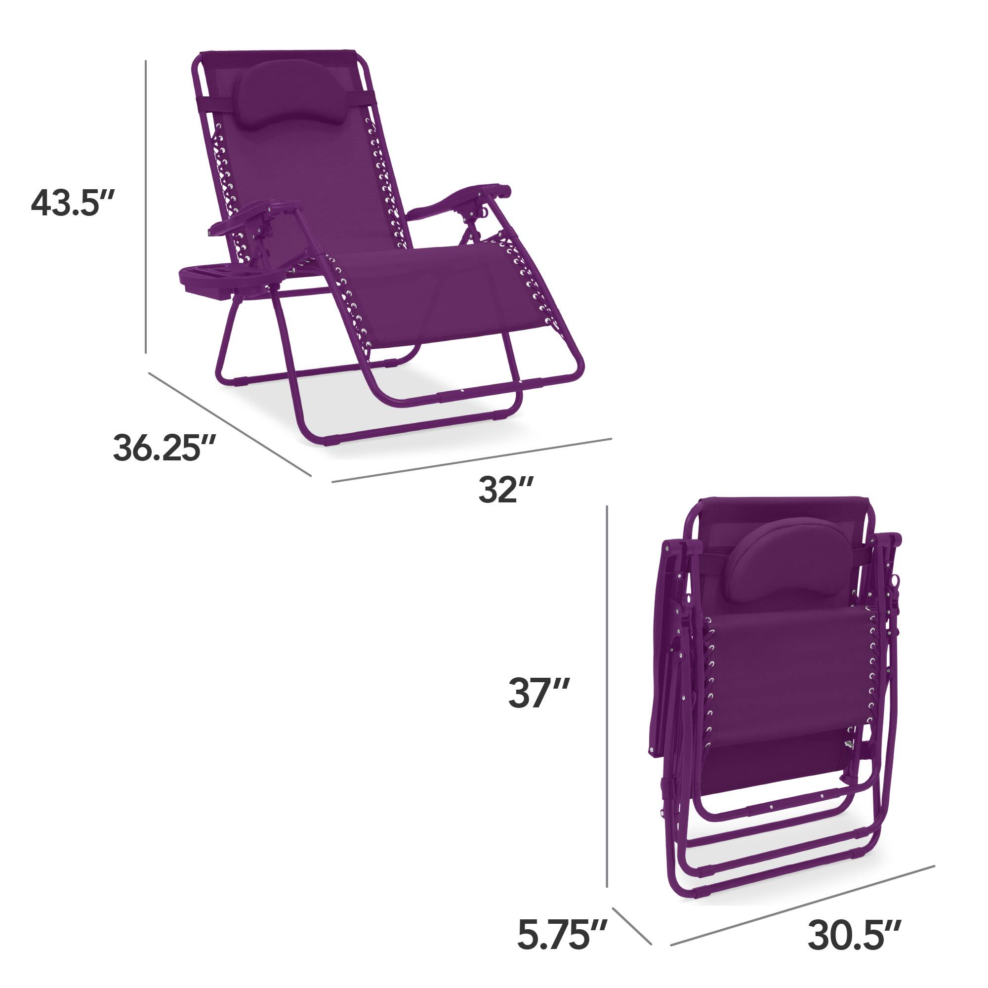 The dimensions of the chair are:

- Height: 43.5"
- Width: 36.25"
- Depth: 32"
- Armrest height: 37"
- Seat height: 5.75"
- Seat depth: 30.5"
