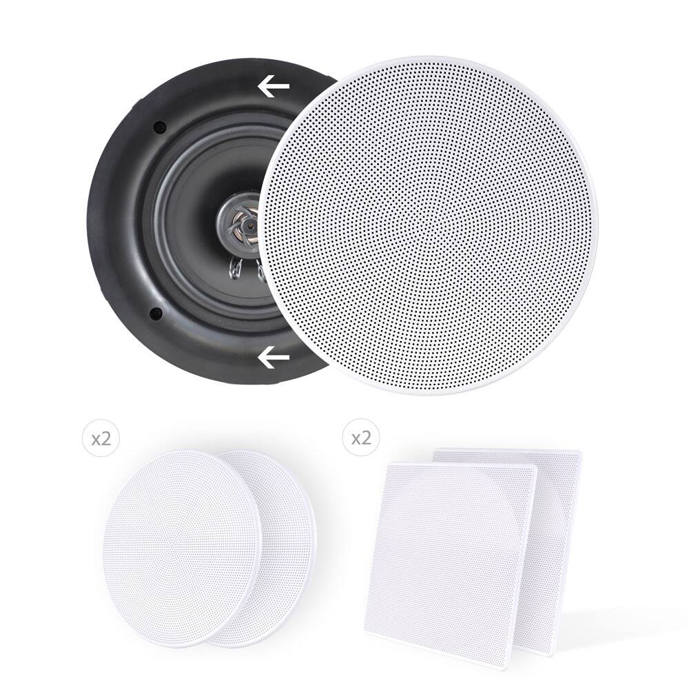 Alt View 1. Pyle - 6.5'' Home In-Wall / Ceiling Speakers - Black.