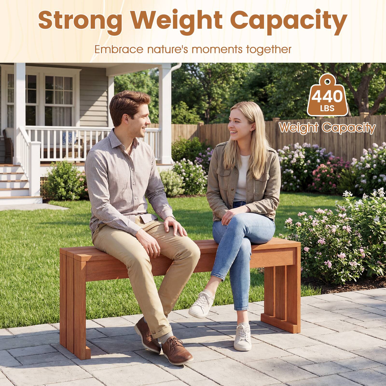Strong Weight Capacity  
Embrace nature's moments together  
440 LBS Weight Capacity