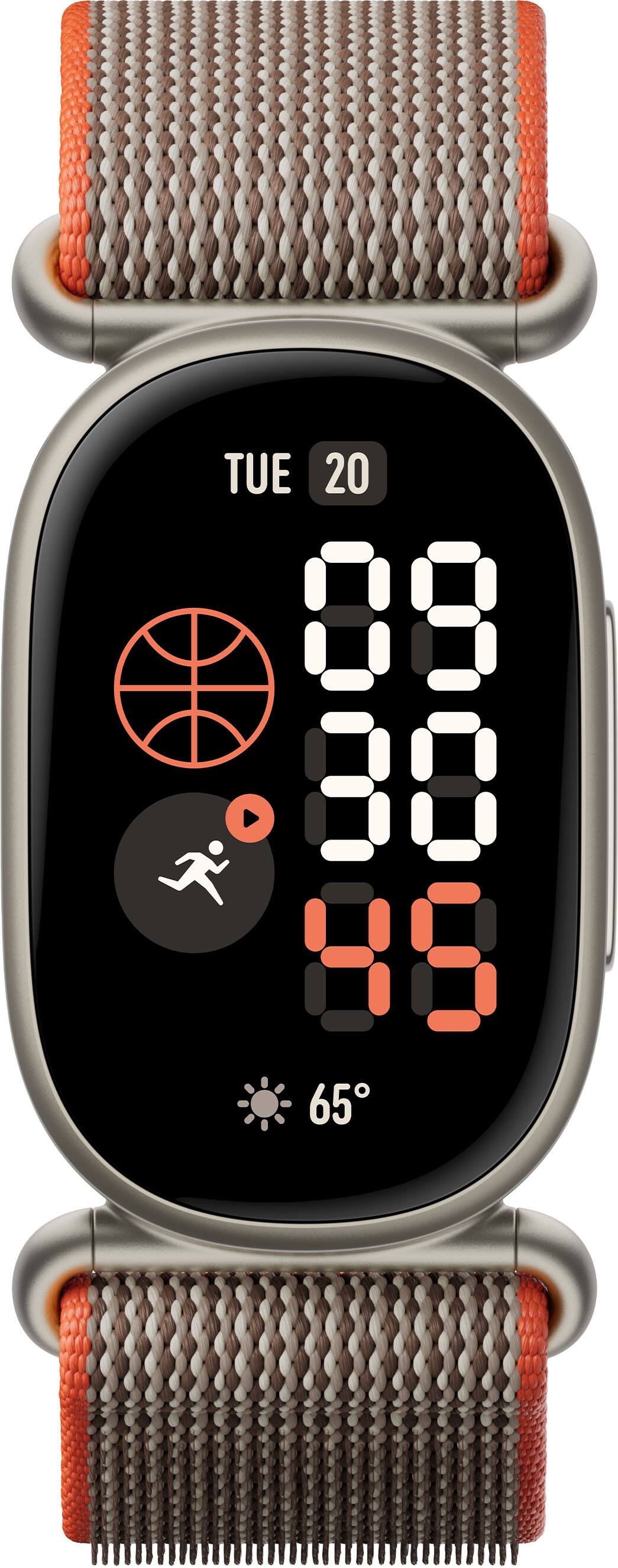 Alt View 1. Google - Fitbit Edge - Special Edition Stephen Curry - Fitness & Health Tracker with Display - Works with Android and iOS - Small - Rye.