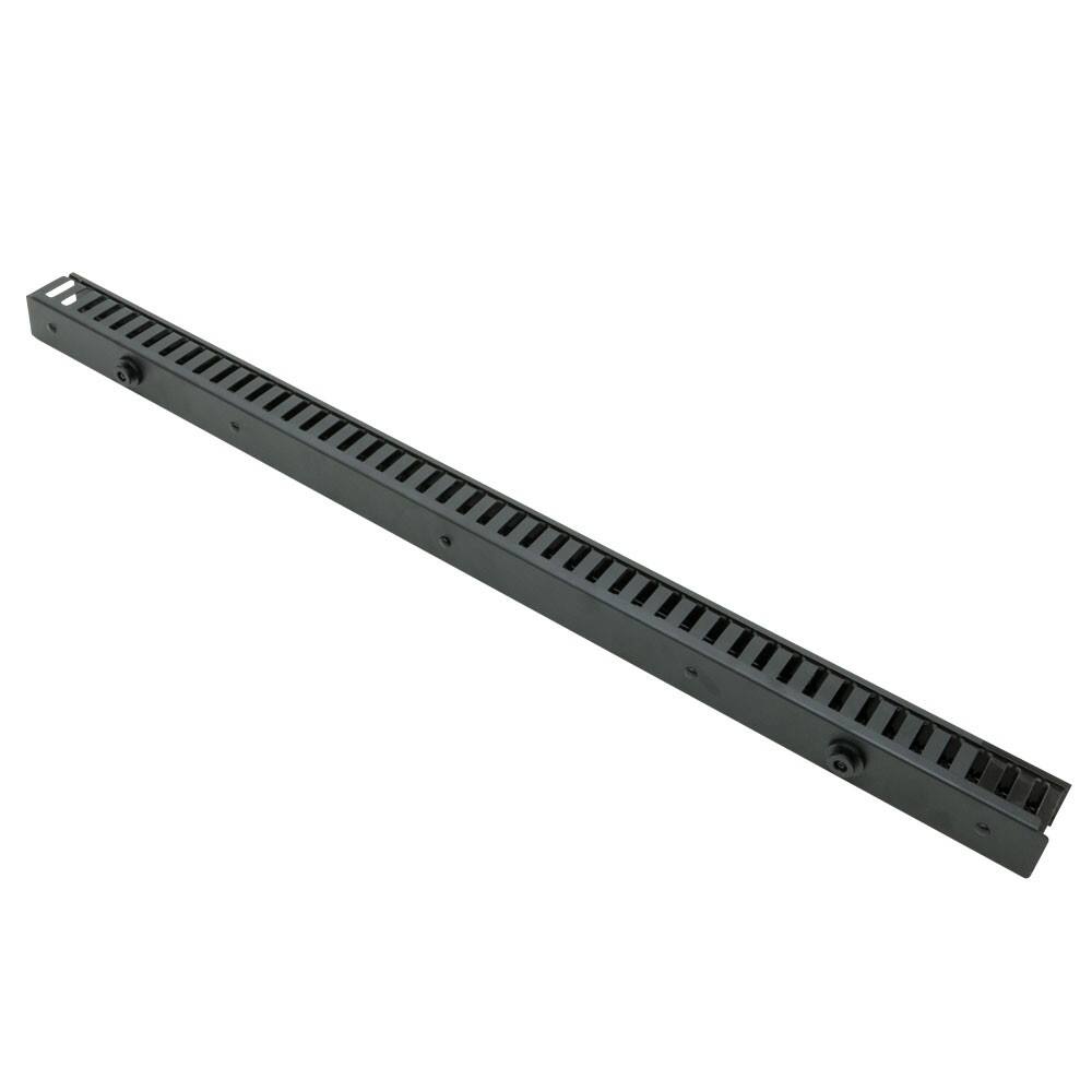 Alt View 10. RackSolutions - RackSolutions Vertical Plastic Cable Duct With Cover (34in Tall, Button Mount) - Black.