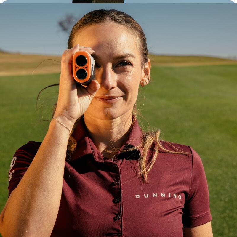 Alt View 6. Bushnell - A1-Slope Golf Rangefinder with Slope | 6X Magnification with Tournament Mode | Pinseeker JOLT and Bite Magnetic Skin - Orange.