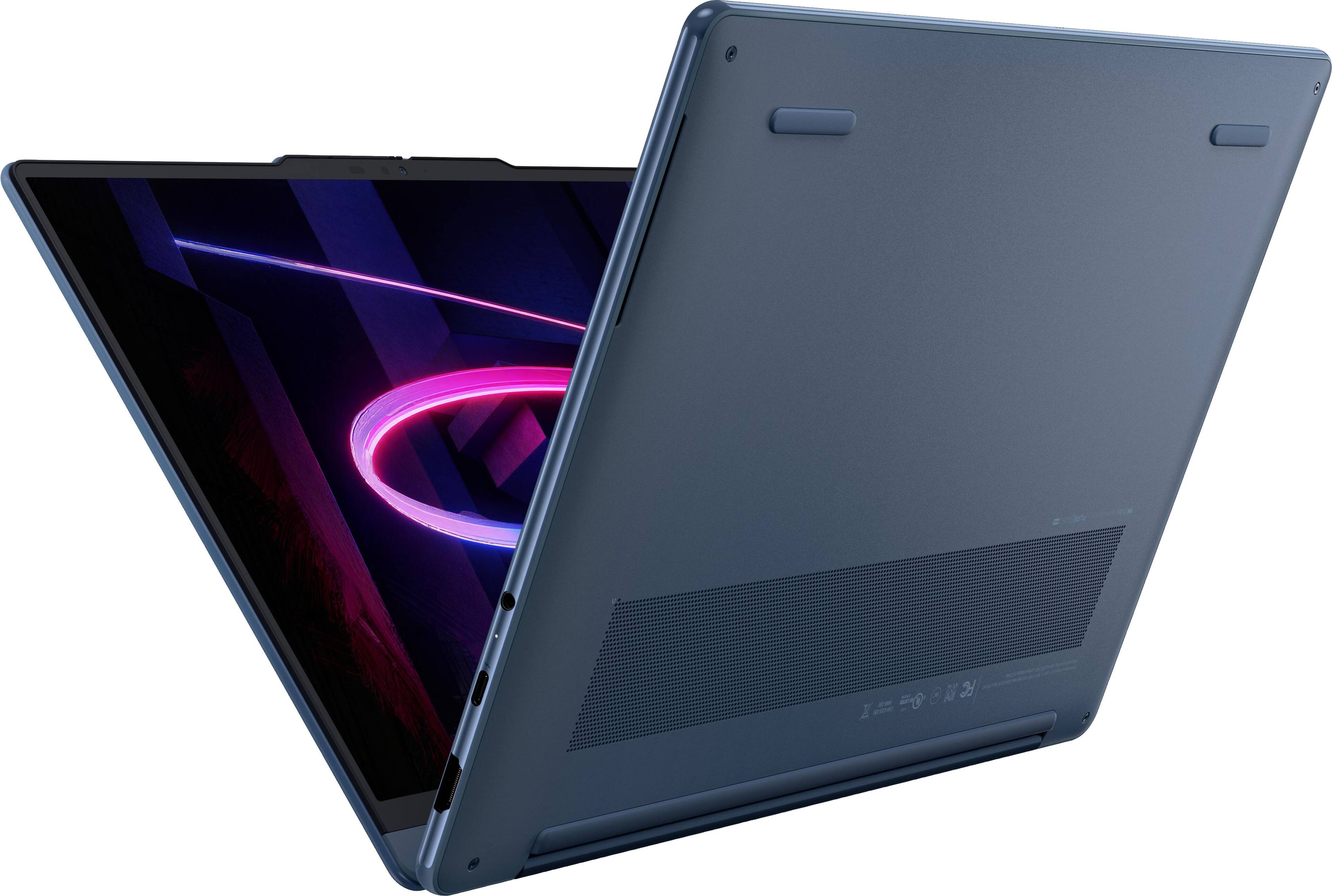 Alt View 11. Lenovo - Yoga 9i 2-in-1 Aura Edition 14" 3K OLED Touchscreen Laptop - Core Ultra 7 Processor 355 2026- 32GB Memory- 1TB Storage - Cosmic Blue.