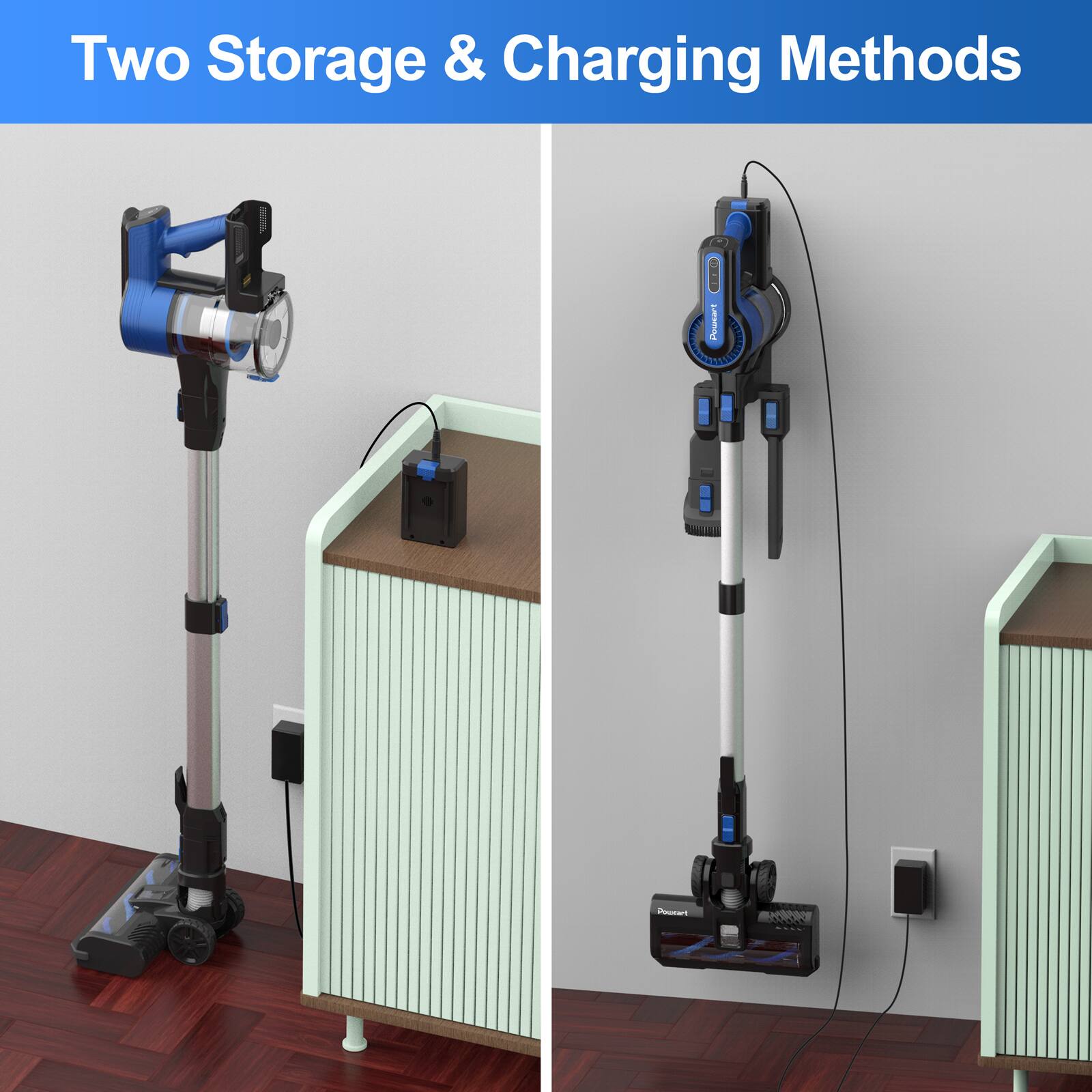 Two Storage & Charging Methods