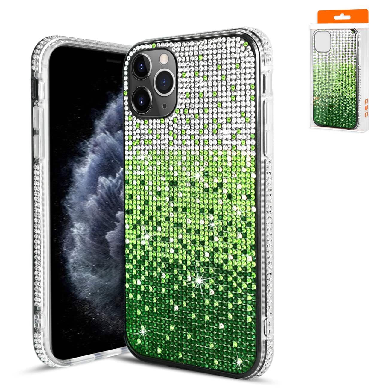 Reiko - Design Diamond Case For Apple Iphone 11 Pro Max In - Green