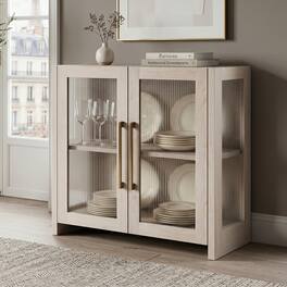 Hudson&Canal - Clarkson 32" Wide Rectangular Accent Cabinet - White