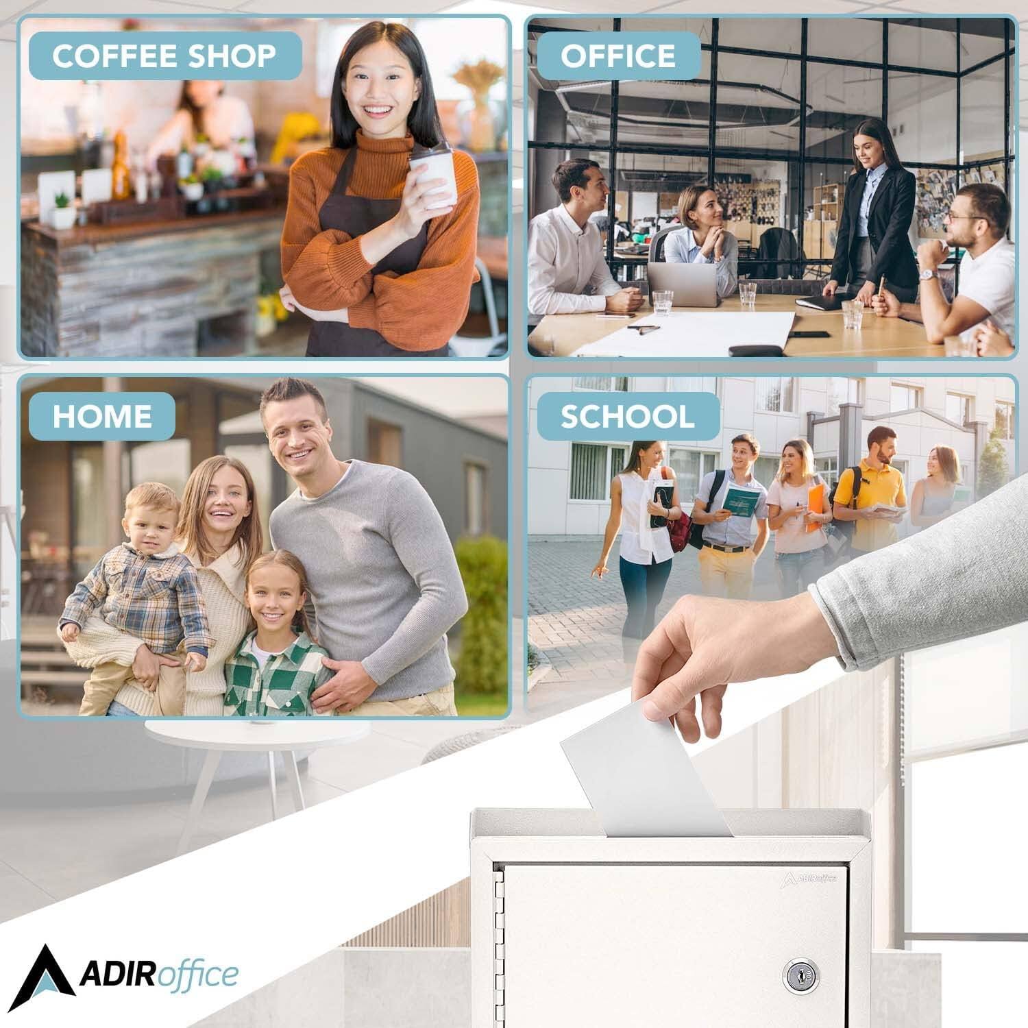 COFFEE SHOP, OFFICE, HOME, SCHOOL, ADIR OFFICE