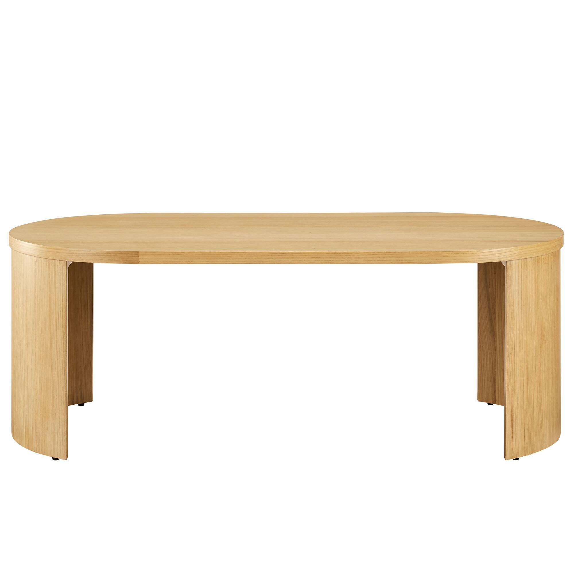Alt View 4. Modway - Aspect Oval Wood Coffee Table by Modway - Oak.