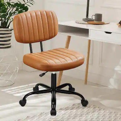 Dazzed Corner Armless Home Office Desk Chair, Height Adjustable