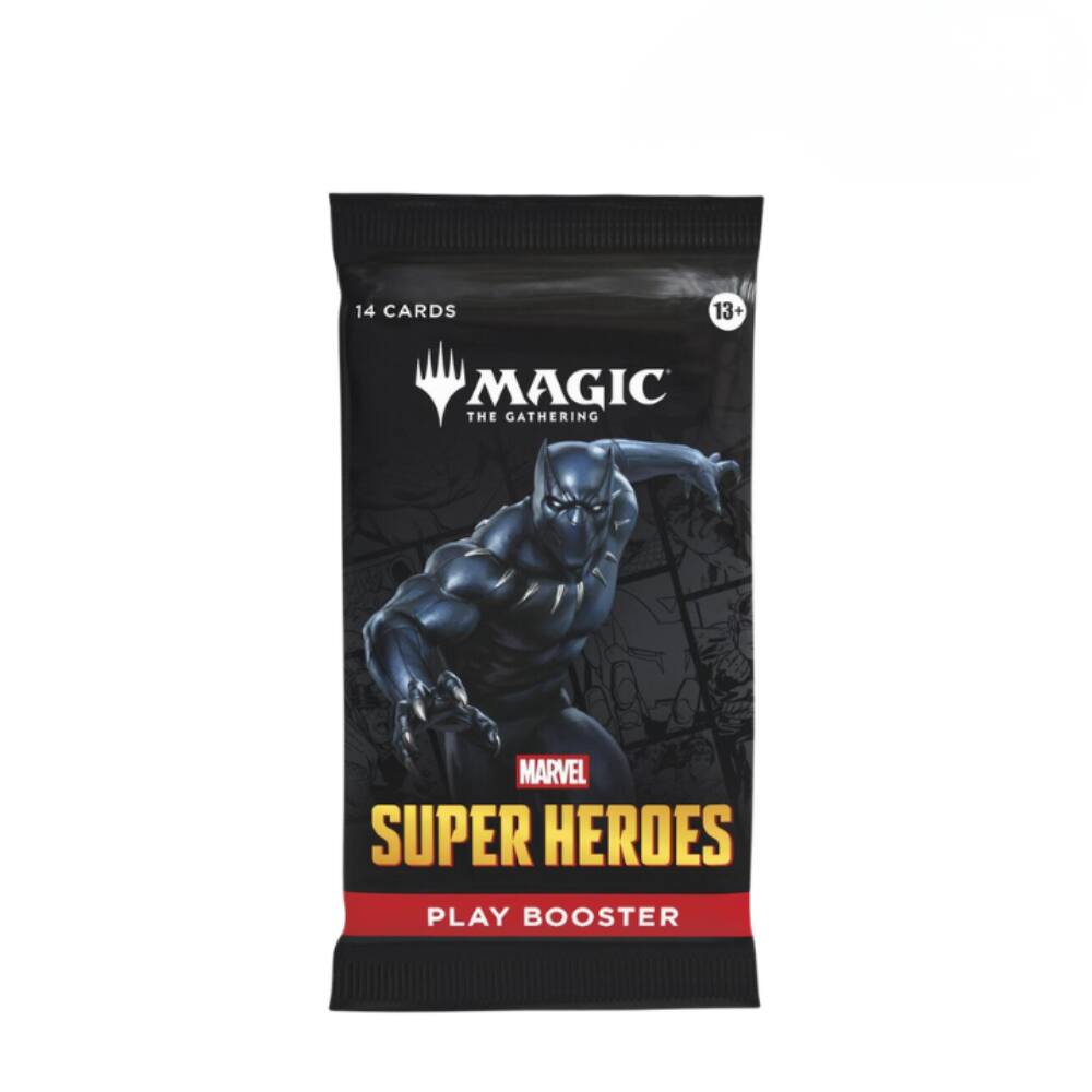 14 CARDS  
13+  
MAGIC THE GATHERING  
MARVEL SUPER HEROES PLAY BOOSTER