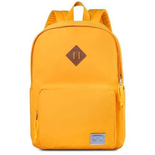 Front. Cozy Serene - School Backpack  Ultra Lightweight For Men Women Bookbag Teen Navy - Yellow.