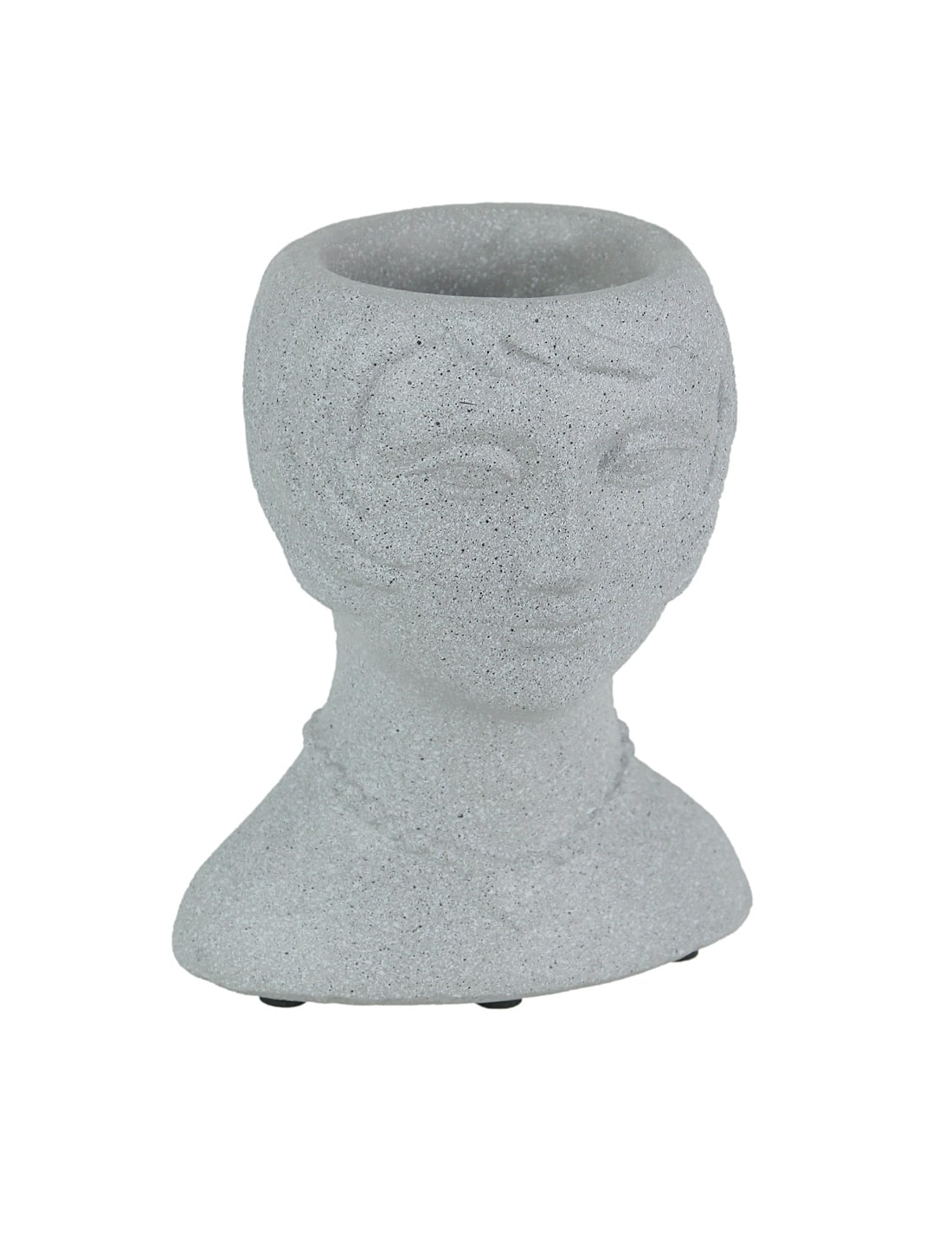 Things2Die4 - Roaring 20's Flapper Lady Gray Concrete Head Mini Planter 6 Inches Tall - White price history on PriceWatchPro
