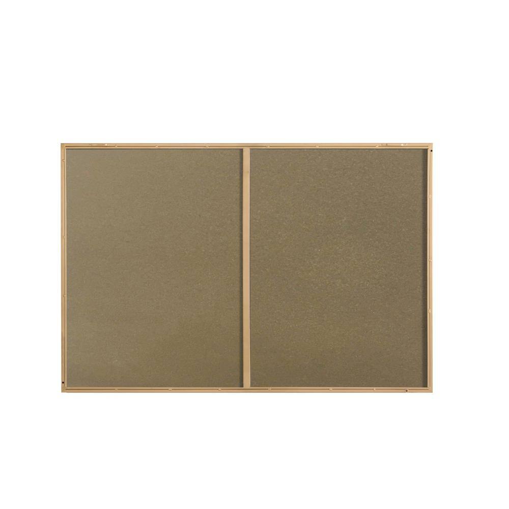 Left. Elegant Decor - Metal frame Rectangle Mirror 28 inch Brass - Brass.