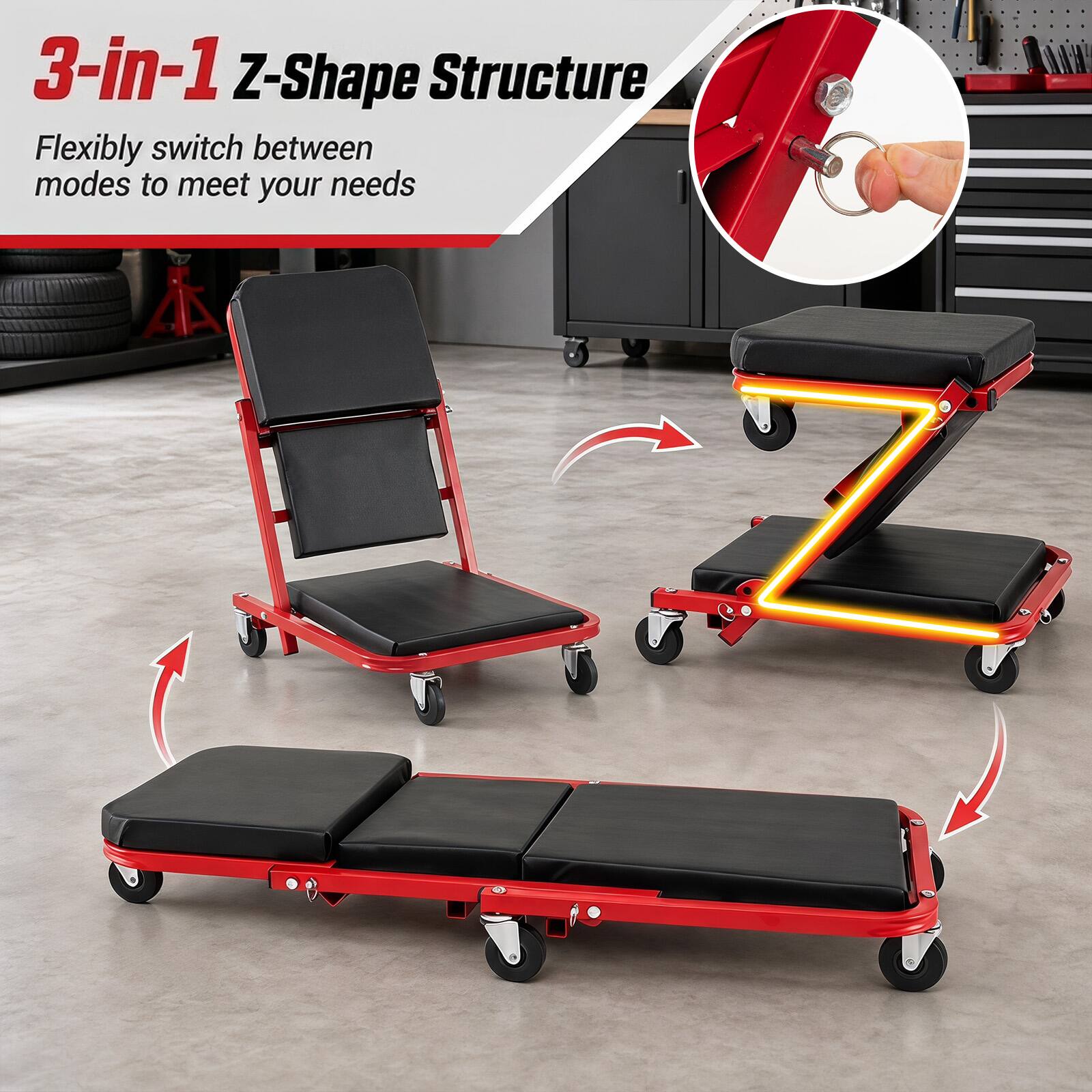 3-in-1 Z-Shape Structure  
Flexibly switch between modes to meet your needs
