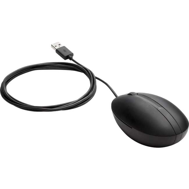 HP - Wired Desktop 320M Mouse - Optical - Cable - USB - 1000 dpi - Scroll Wheel - 3 Button(s) - Symmetrical - Wired - Unknown