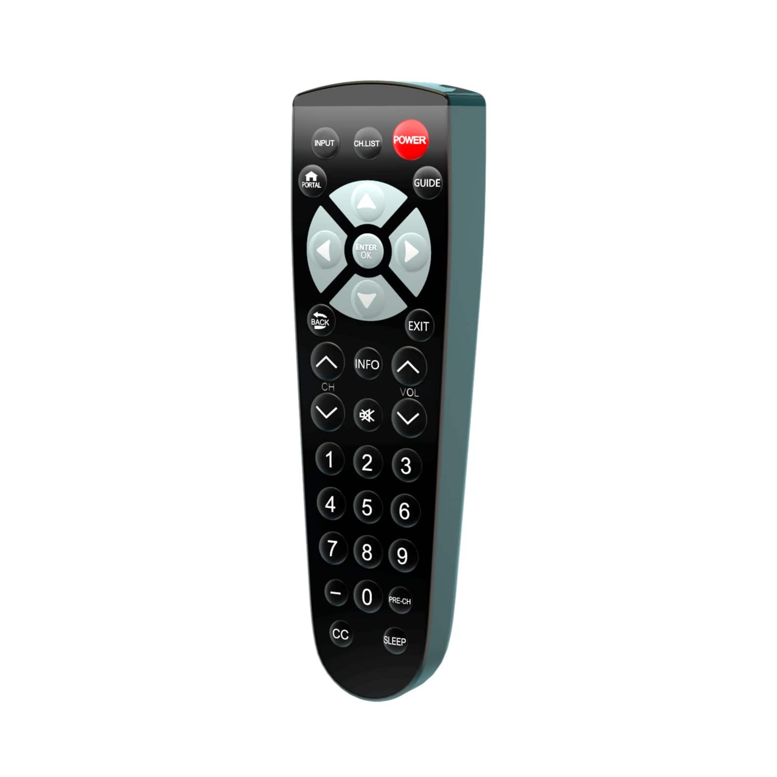 Clean Remote - CR4 Full Function Remote for all LG, Samsung & RCA TVs, Compatible with Pro-Centric, Lync Reach, LG STBs, Philips Stream - Black