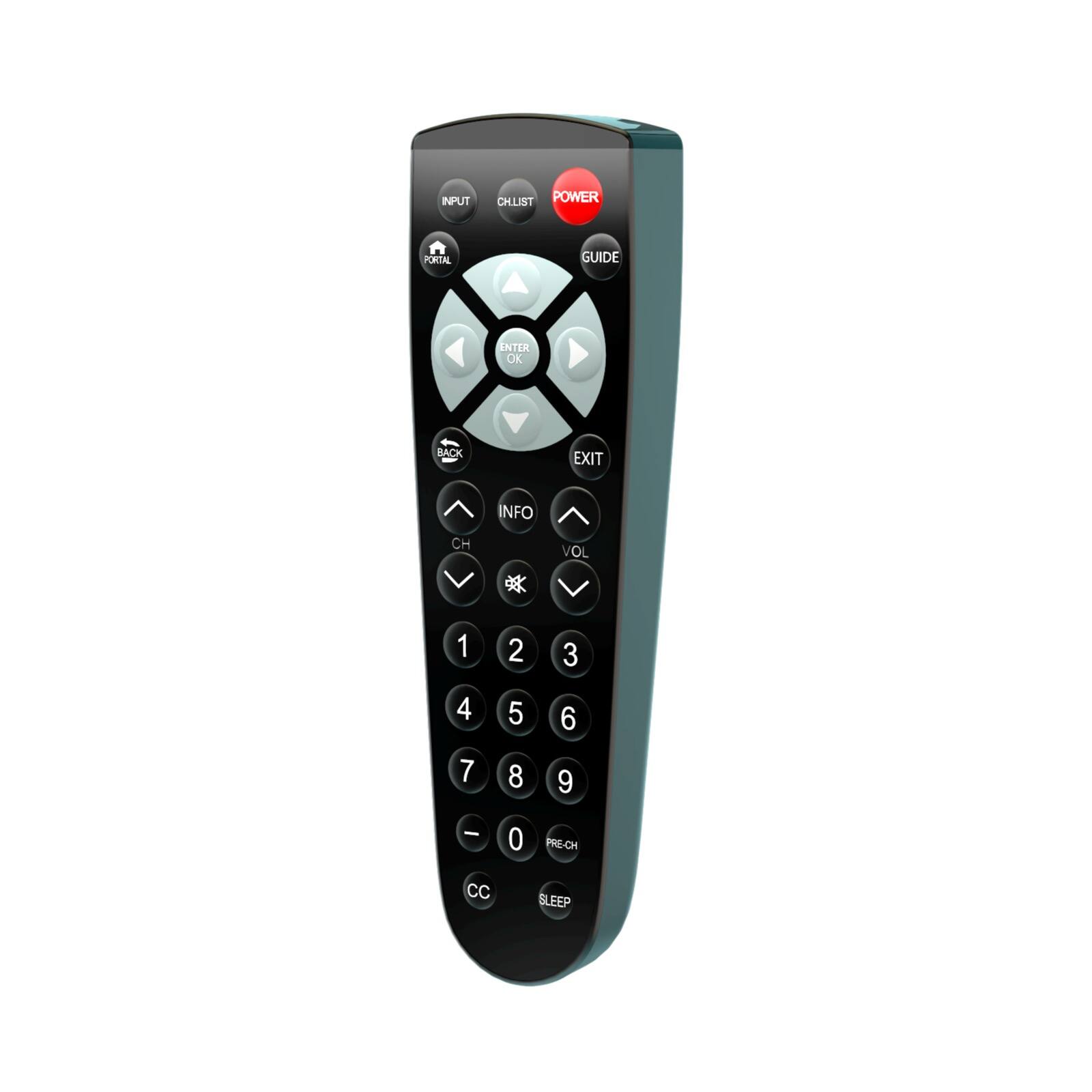 Clean Remote - CR4 Full Function Remote for all LG, Samsung & RCA TVs, Compatible with Pro-Centric, Lync Reach, LG STBs, Philips Stream - Black