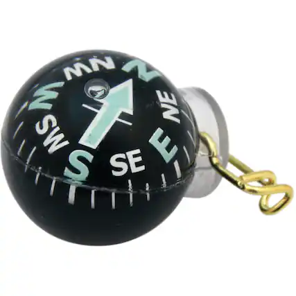 Front. Coghlan’s - Coghlan's Ball-Type Pin-On Compass, Liquid Filled, Survival Camping Emergency - Black.